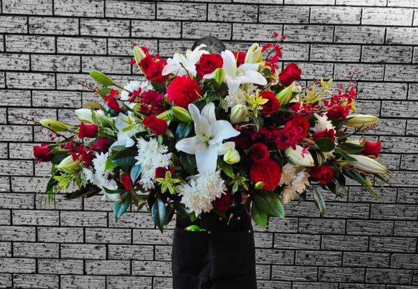 Casket Cover - Red and White